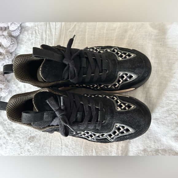 Authentic Chanel Black Perforated Suede Trainers - Picture 2 of 6